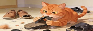 关于我家猫啃烂第三双拖鞋这件事